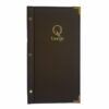 Custom Made Restaurant Menu Cover in Leatherette With Gold Foiled Logo