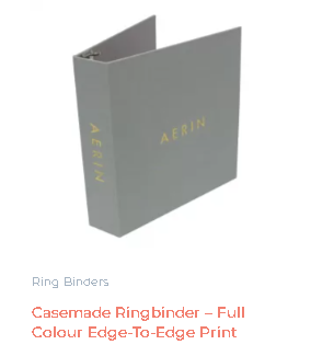 PVC Sleeved Ring Binder - Case Made File